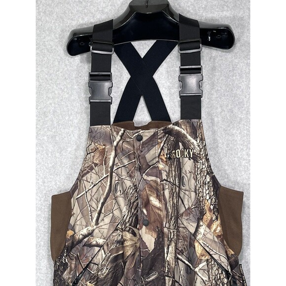 ProHunter Gear By Rocky Bibs Mens‎ XLarge Camo RealTree Hardwoods Thinsulate - Picture 3 of 16